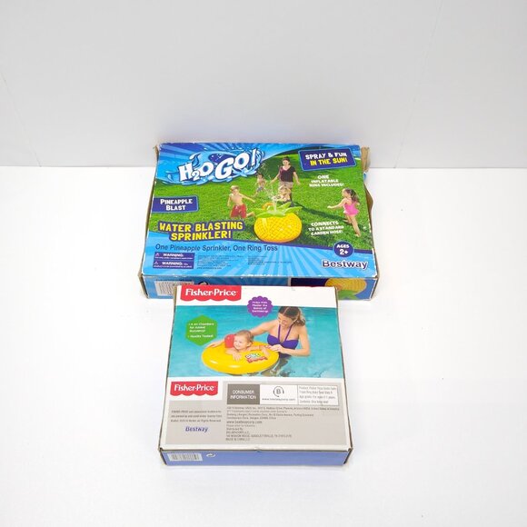 Best Way H20 Go! Water Blasting pineapple Sprinkler & Baby Seat Floaty NWT - Picture 3 of 7